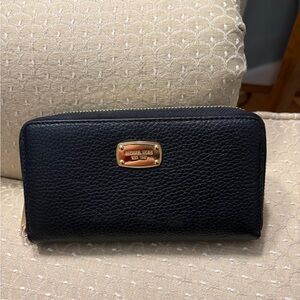 Michael Kors Black Wallet with Gold Accents